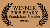 Winner 2008 Beaky Standalone Simplex Award, Webcomics Beacon